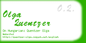 olga quentzer business card